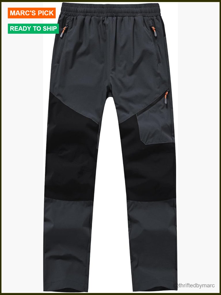 Kids Cargo Hiking Pants Joggers Quick Dry Outdoor Zipper Pockets